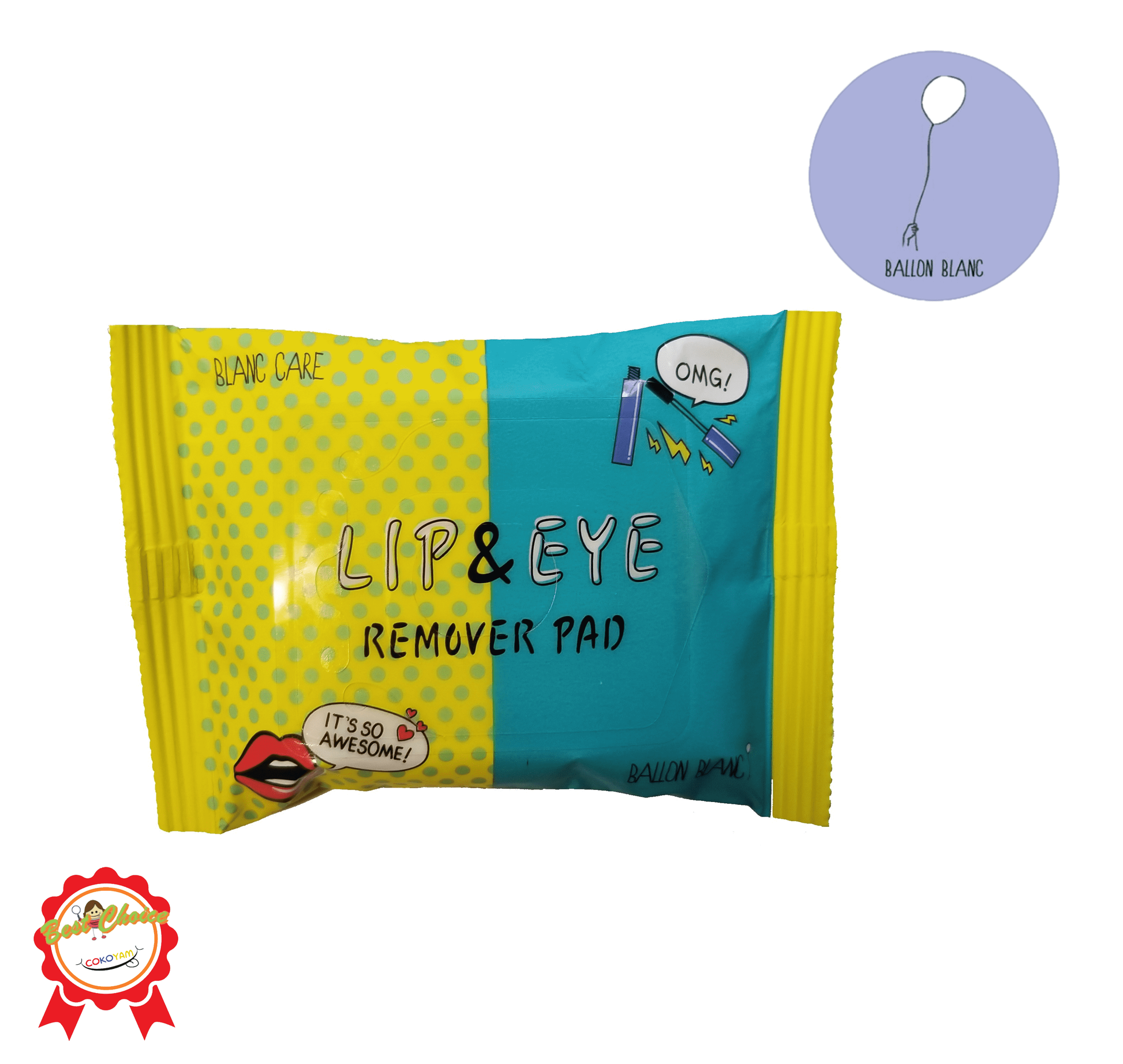 Ballon Blanc Care LIP & EYE Remover Pads 55g / 30 Sheet - CoKoYam