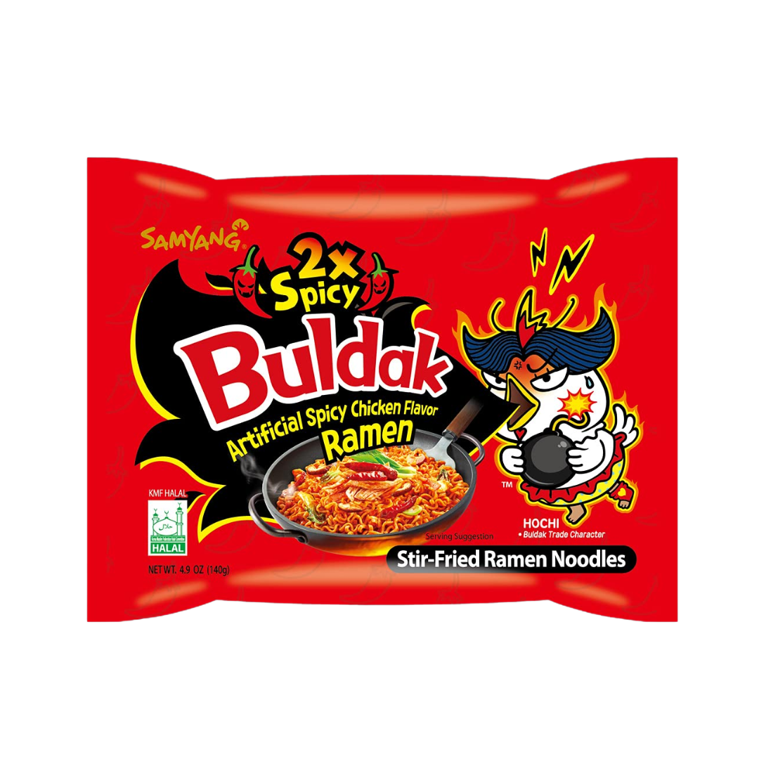 Samyang 2X Spicy Hot Chicken Ramen Pack - Buldak Ramen (140g, 140gX5PK –  k-oneshop