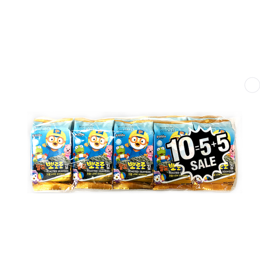 Paldo Pororo Seaweed Low Sodium (5g x (5+5) Promotion) - [Discounted Item] - COKOYAM