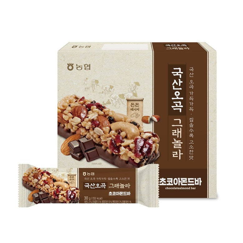 NH Korean 5 Grains Granola Chocolate Almond Bar (120g) - COKOYAM