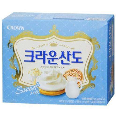 Crown Sando Biscuit Sweet Milk 8 Pack (161g) - CoKoYam