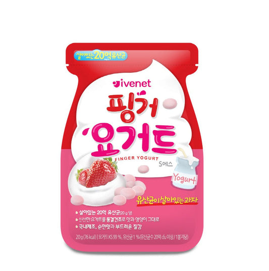 IVENET Bebe Finger Yogurt Snack Strawberry (20g) - CoKoYam