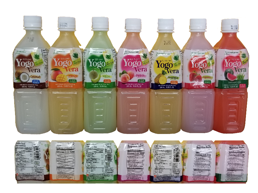 Yogo Vera 7 Combo NON CARBONATED SOFT DRINK (Aloe+Yogut+Fruit)(500mlx7Flavors) - Maximum order: 1 - COKOYAM