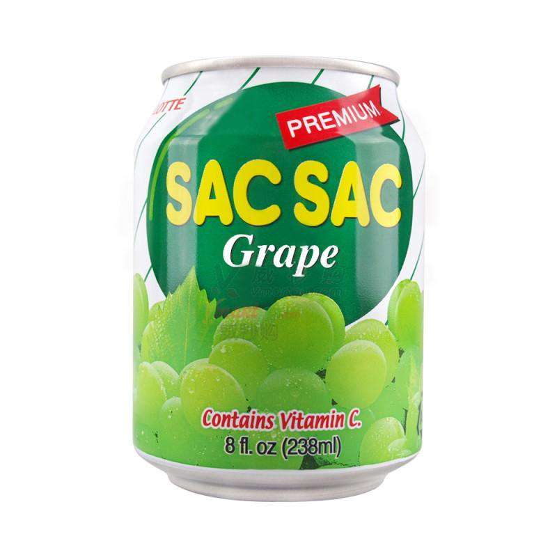 Lotte Sac Sac Grape Drink Can (238ml) - Maximum order: 12 - CoKoYam