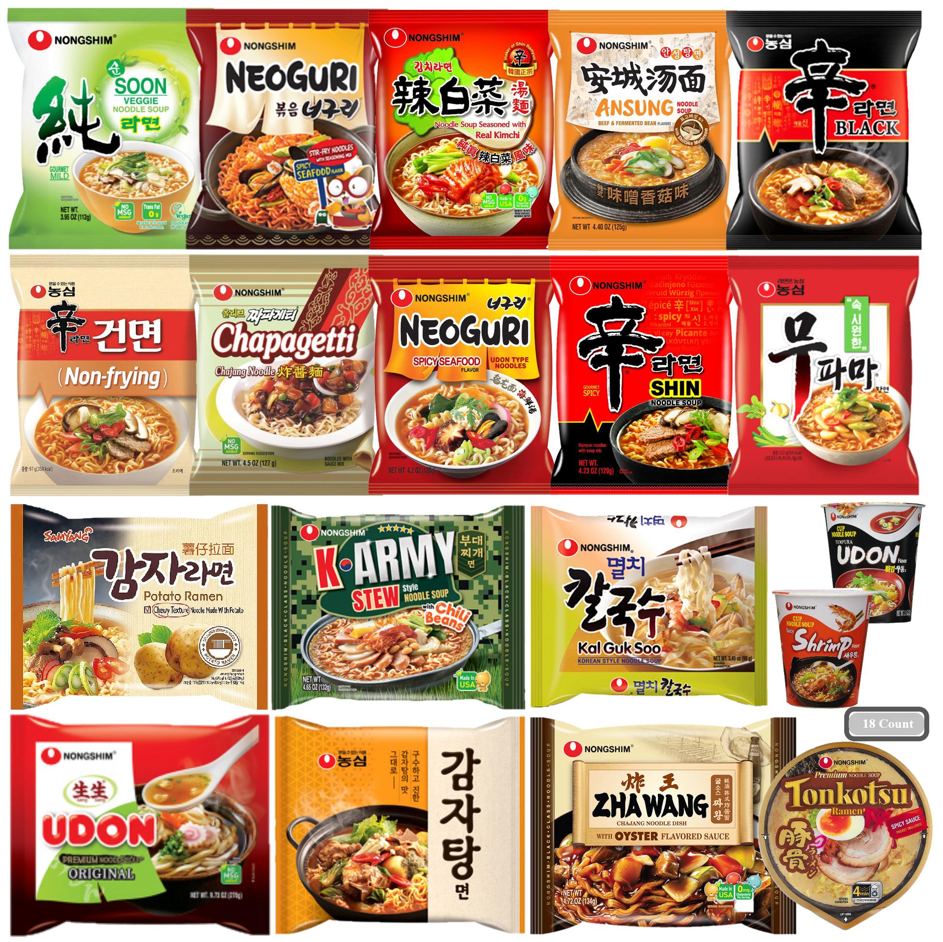 Nongshim Ramen A to Z (19 Count) - COKOYAM