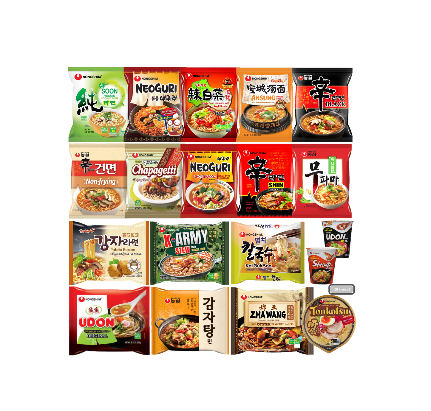 Nongshim Ramen A to Z (19 Count) - COKOYAM