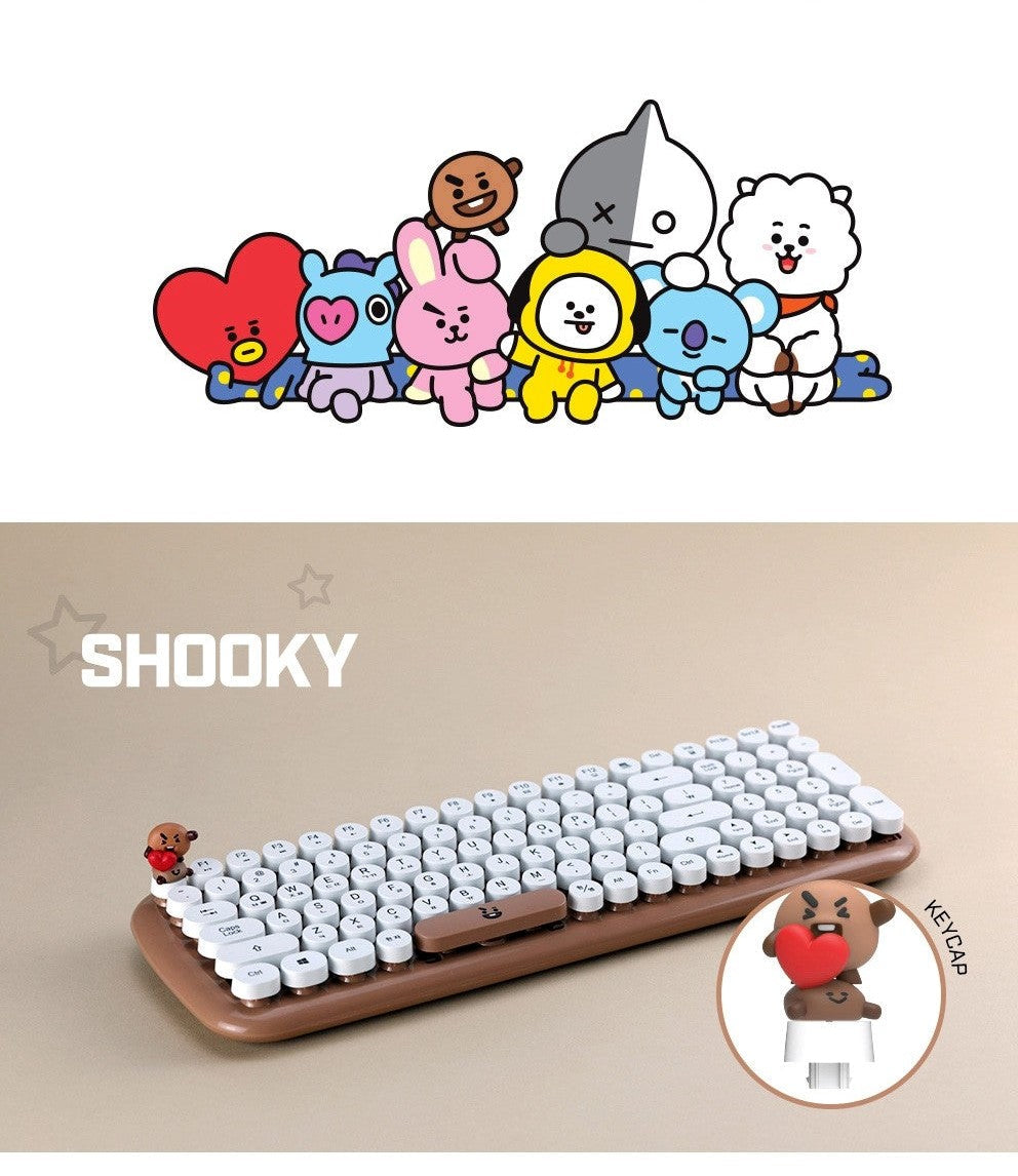 BT21 Official Wireless Retro Keyboard - COKOYAM