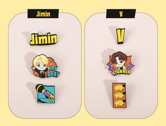 BTS TinyTan BUTTER RUBBER PIN BADGE