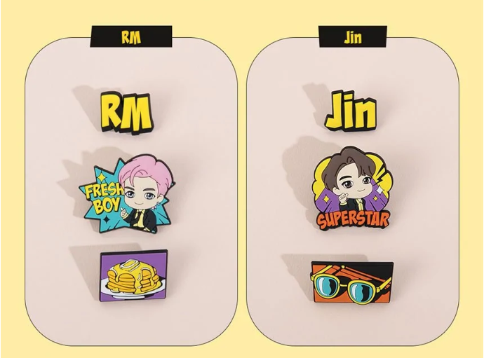 BTS TinyTan BUTTER RUBBER PIN BADGE