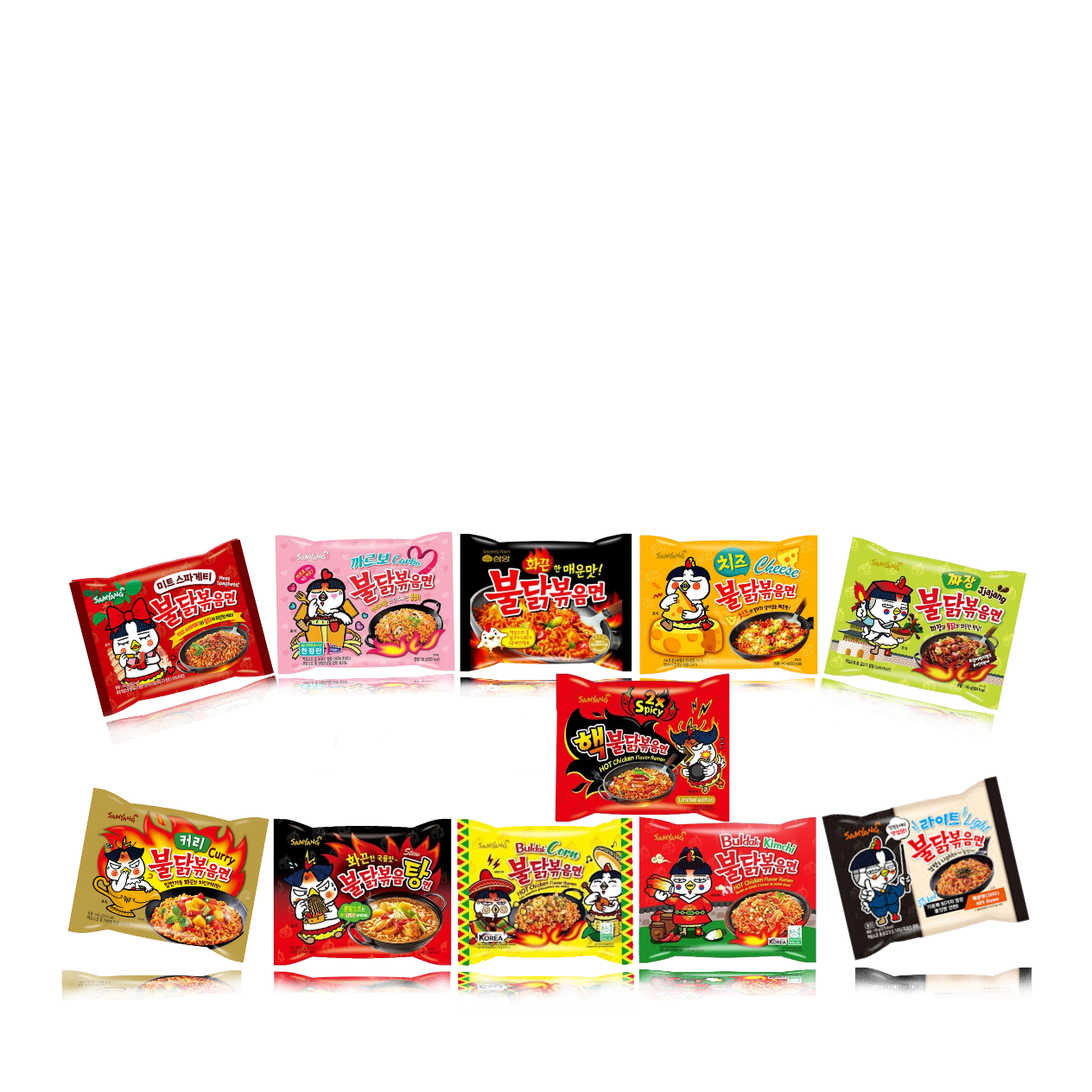 Samyang Spicy Hot Chicken 11 Flavors Combo - Buldak Ramen 11 Packs - COKOYAM