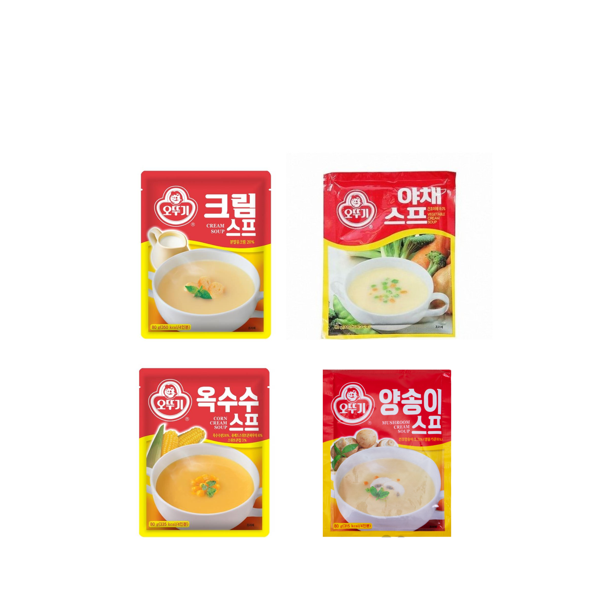 Ottogi Cream Soup Mix 4 Combo - [Discounted Item] – k-oneshop